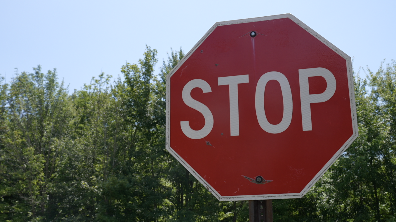 Stop sign in Ingham County