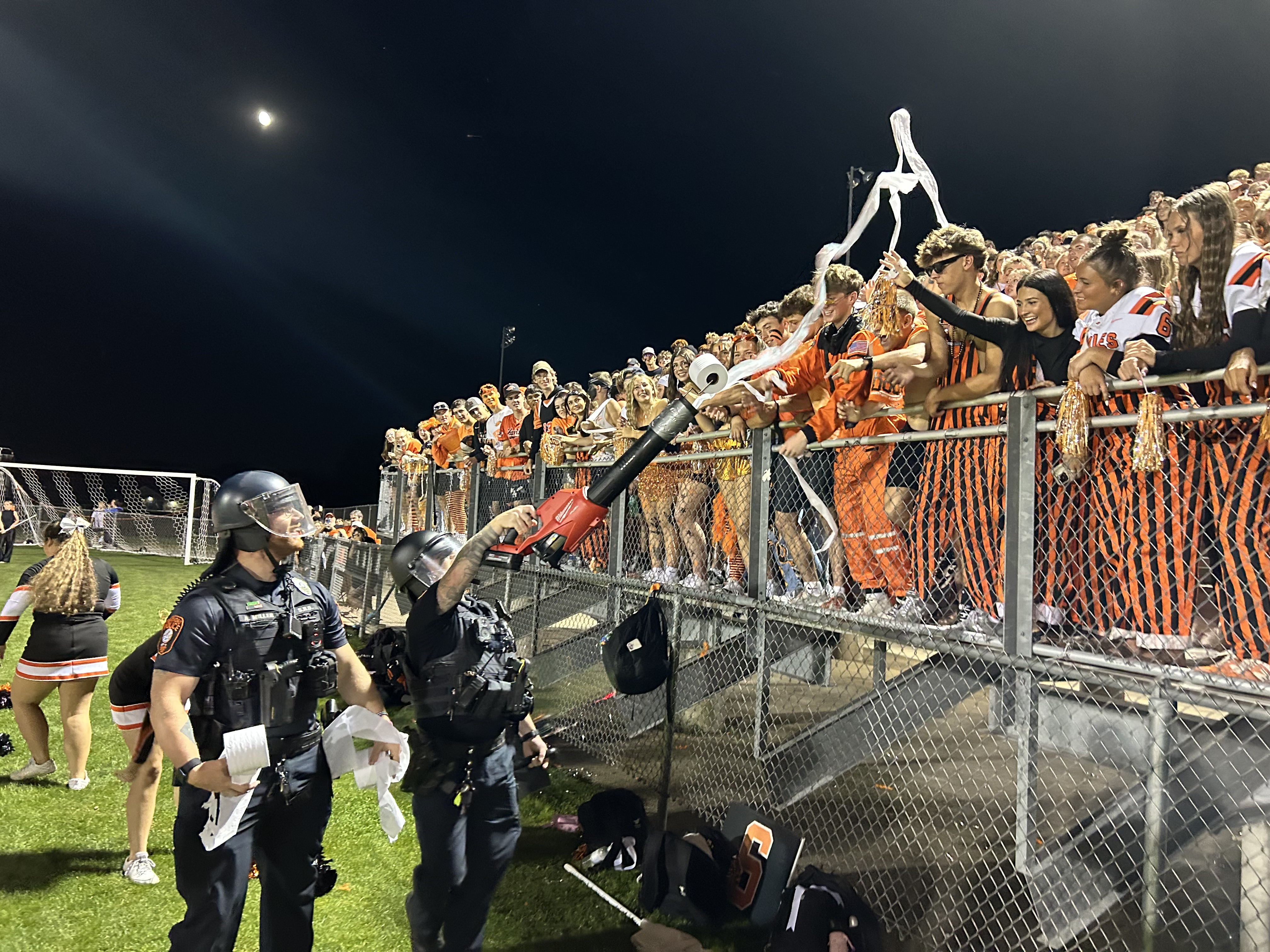 Hartford police officers turn toilet paper homecoming prank back on students