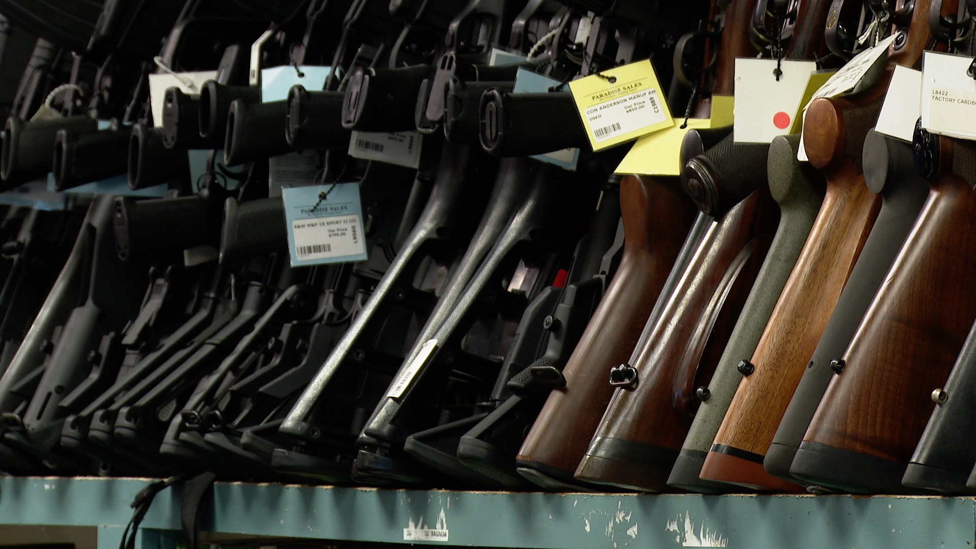 Rifles at Paradise Sales gun shop