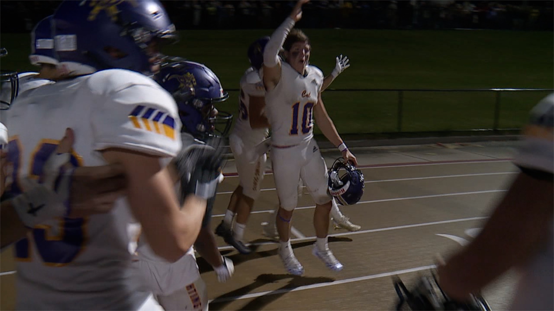Mason McKenzie, Caledonia celebration vs. Rockford