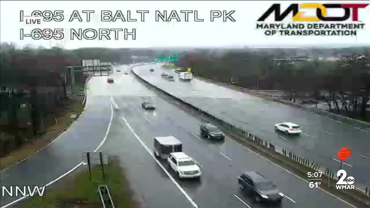 Maryland highway officials urge caution as strong storms move through
