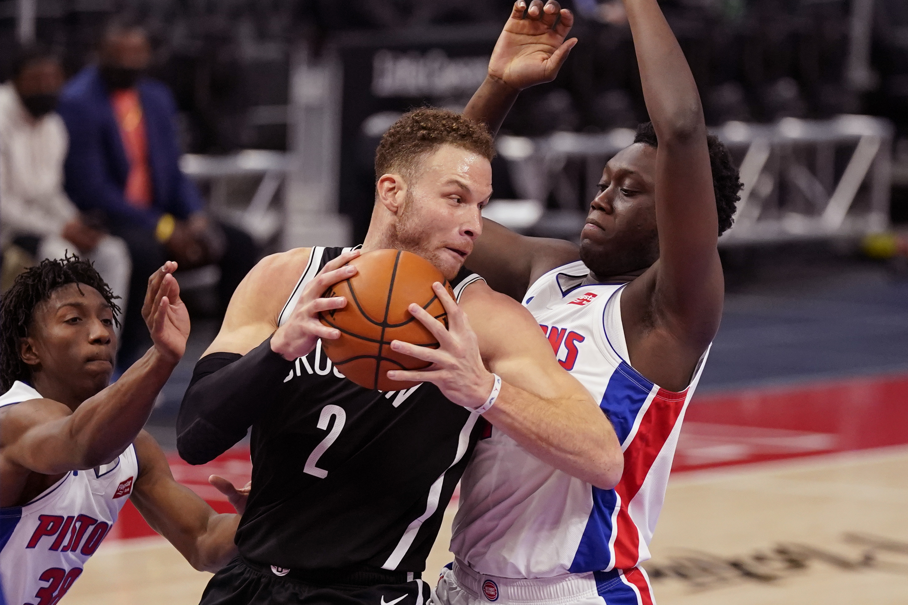 Sekou Doumbouya, Blake Griffin Nets Pistons Basketball