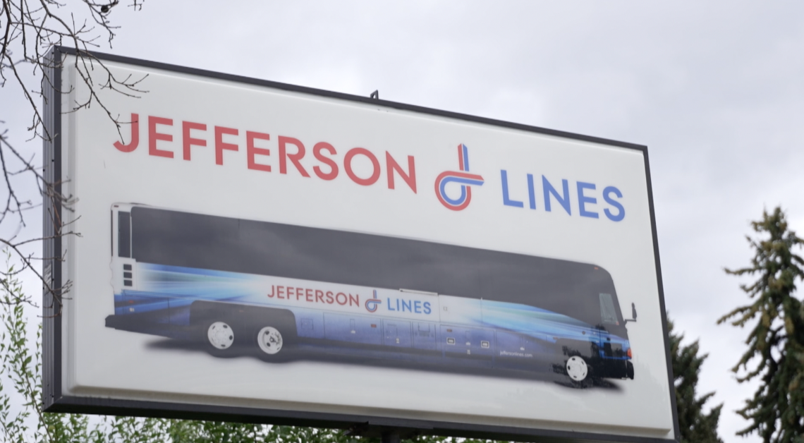Jefferson Lines billboard, Missoula