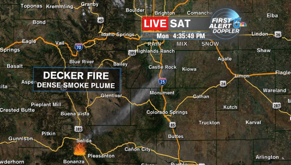 Decker Fire plume