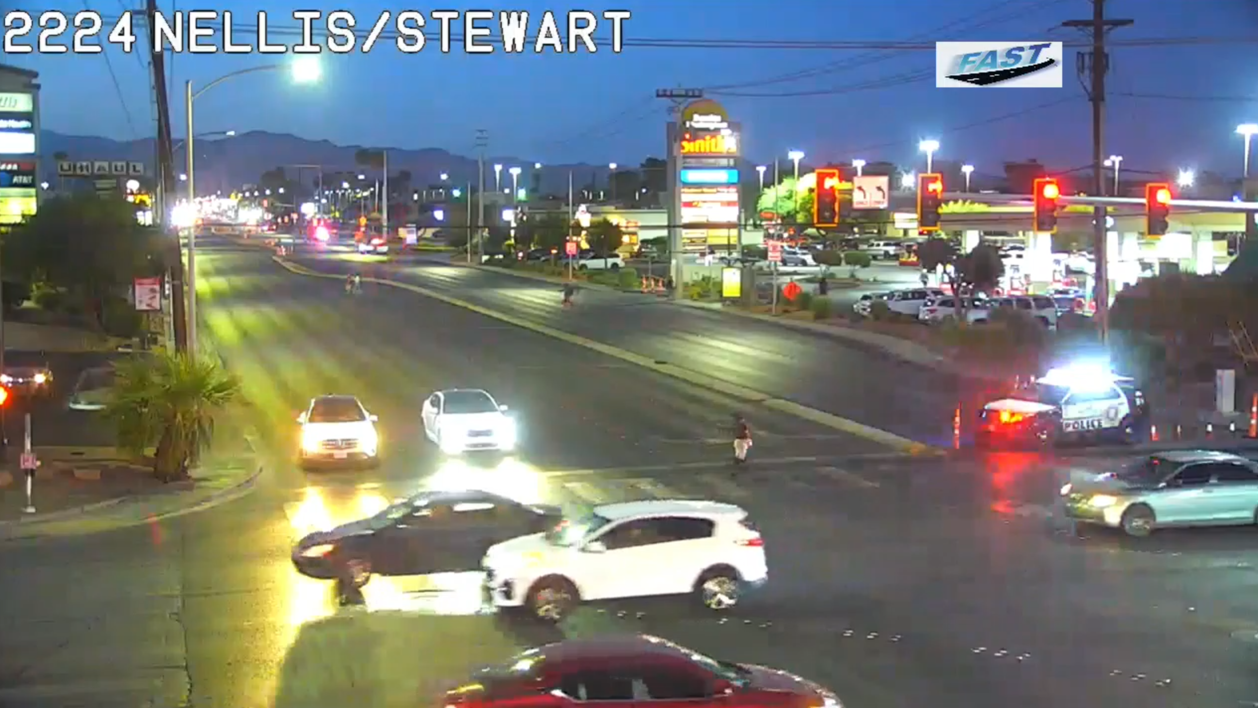 Roads closed near East Las Vegas after fatal crash kills pedestrian