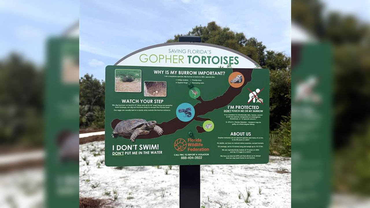 Signage at Gopher Tortoise Preserve