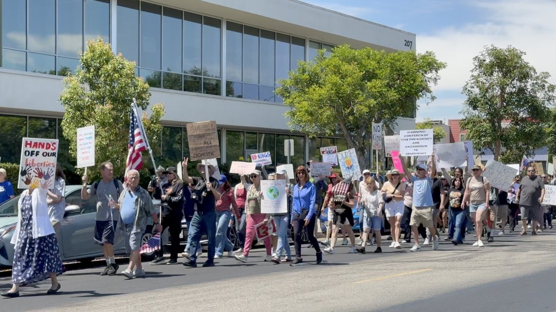 The No Kings Protest in Escondido back in June. 