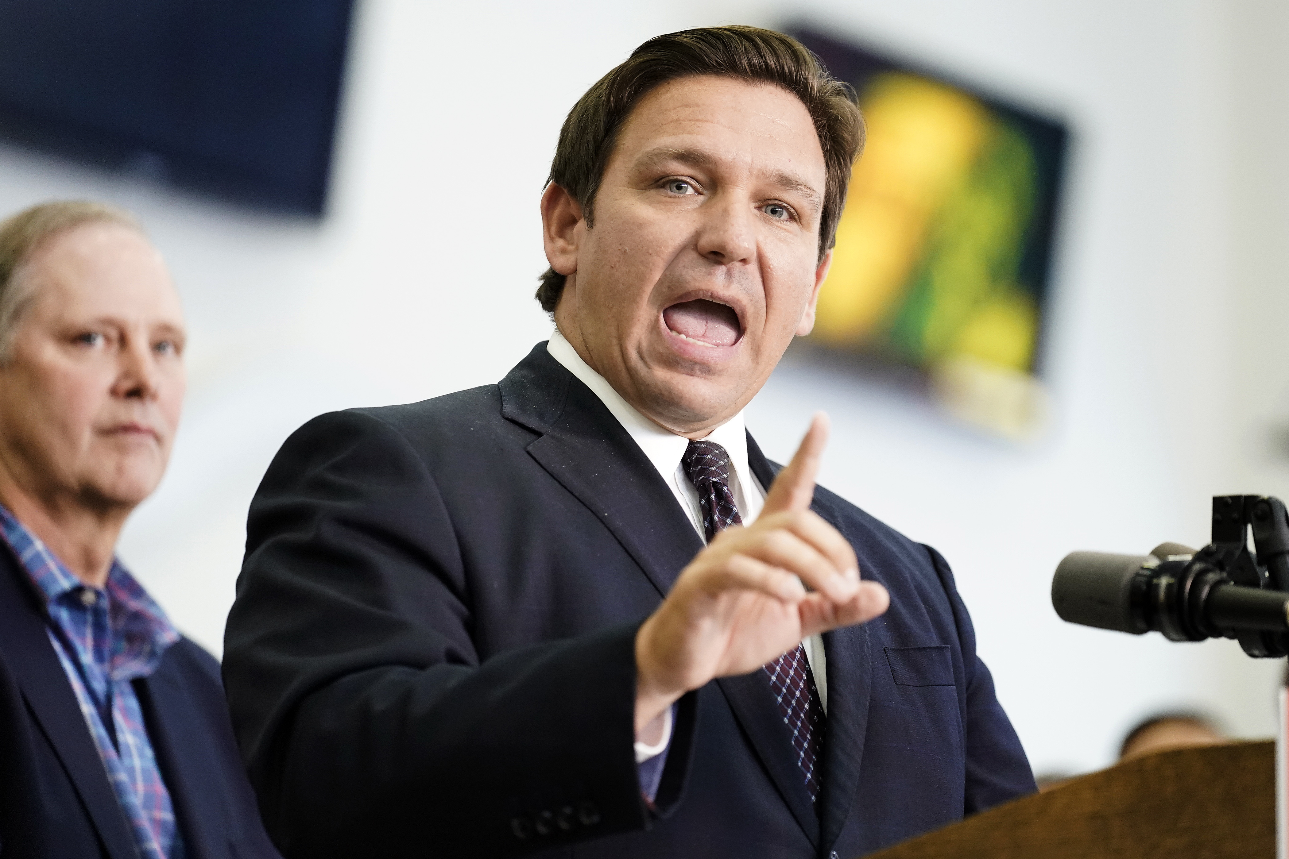 Gov. Ron DeSantis speaks to media during news conference, Nov. 18, 2021