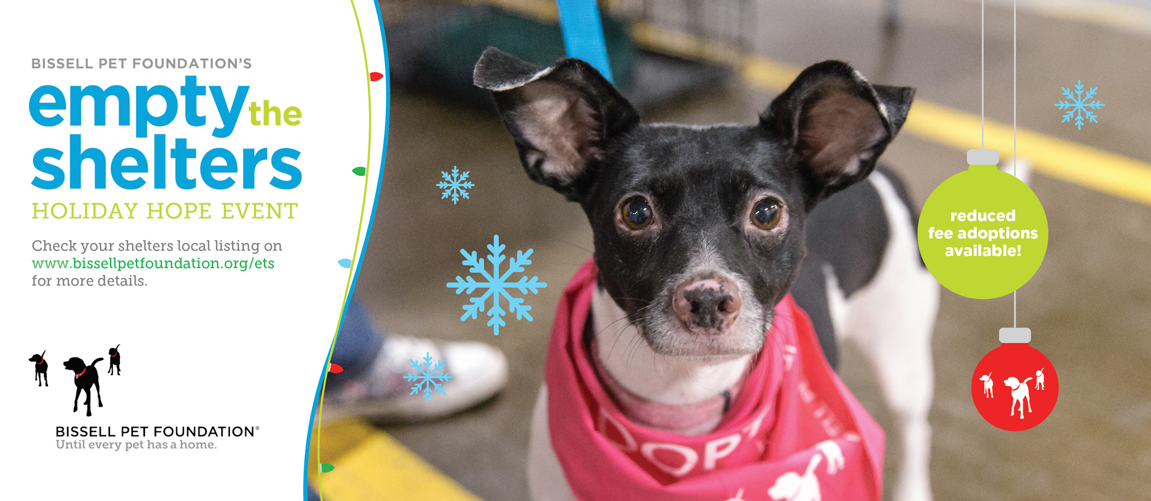 BISSELL Pet Foundation Empty the Shelters - Holiday Hope Flier