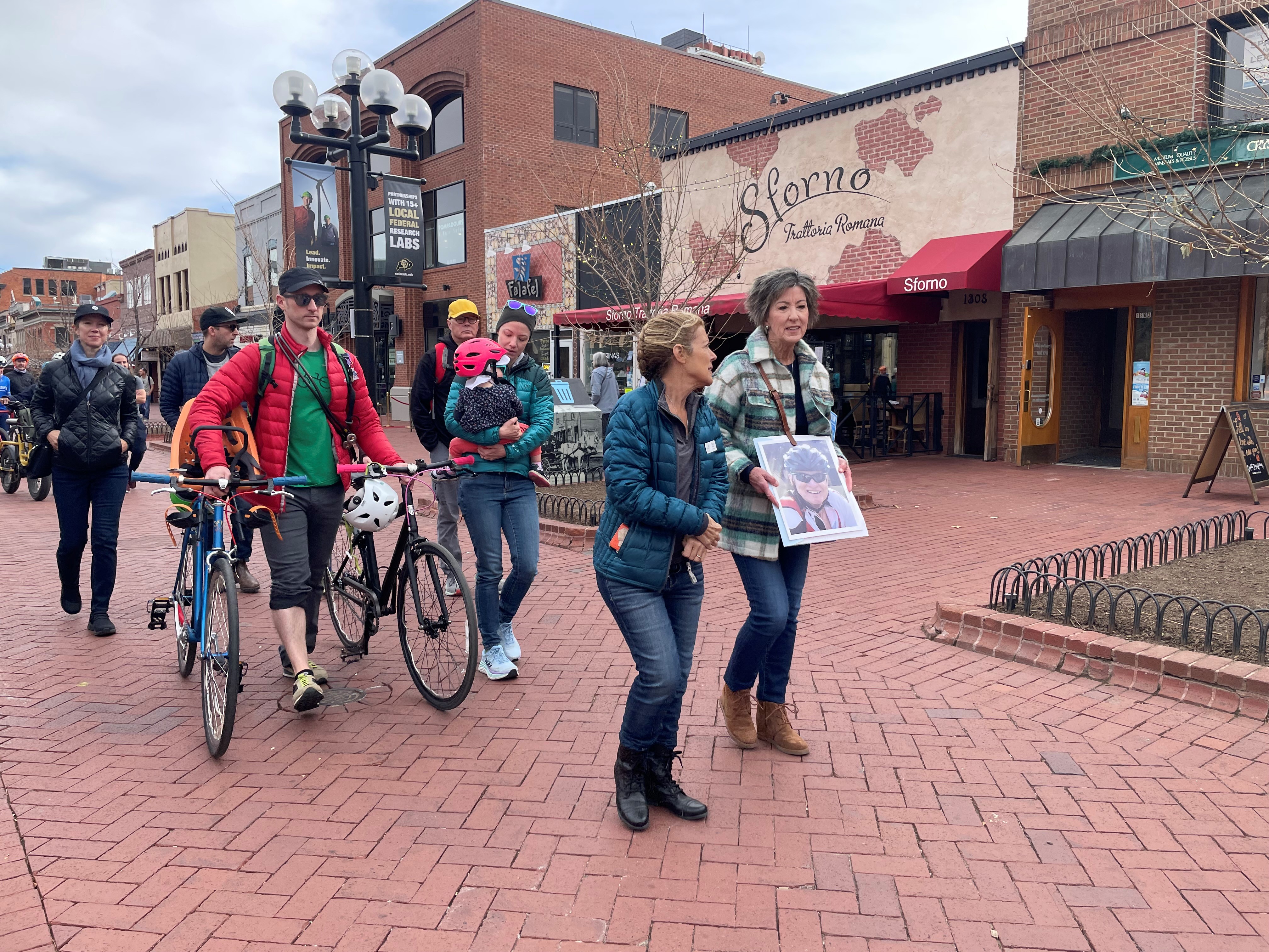Boulder traffic accident victims and their families marched at the Pearl Street Mall to remember their loved ones.