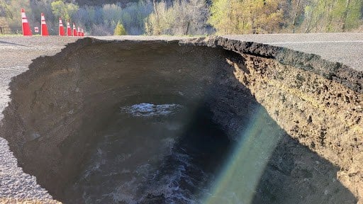 sinkhole Paonia_Colorado Department of Transportation