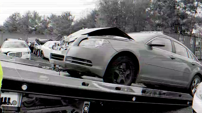 Vehicle being towed