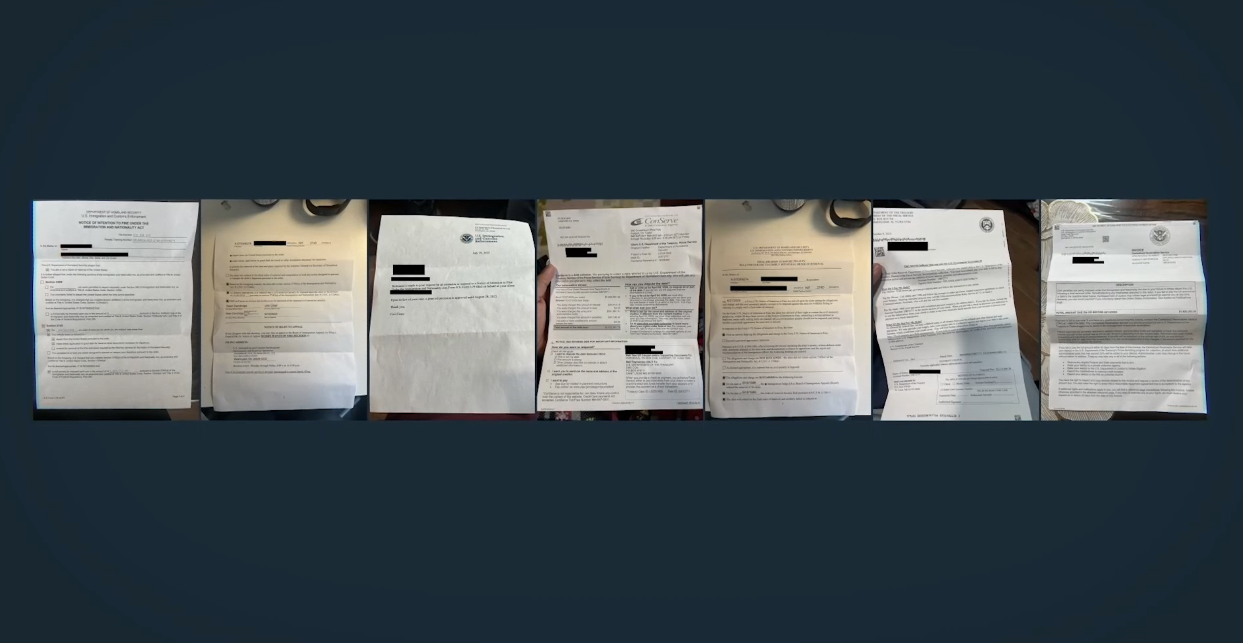 ICE Inc debt collectors civil immigration fines