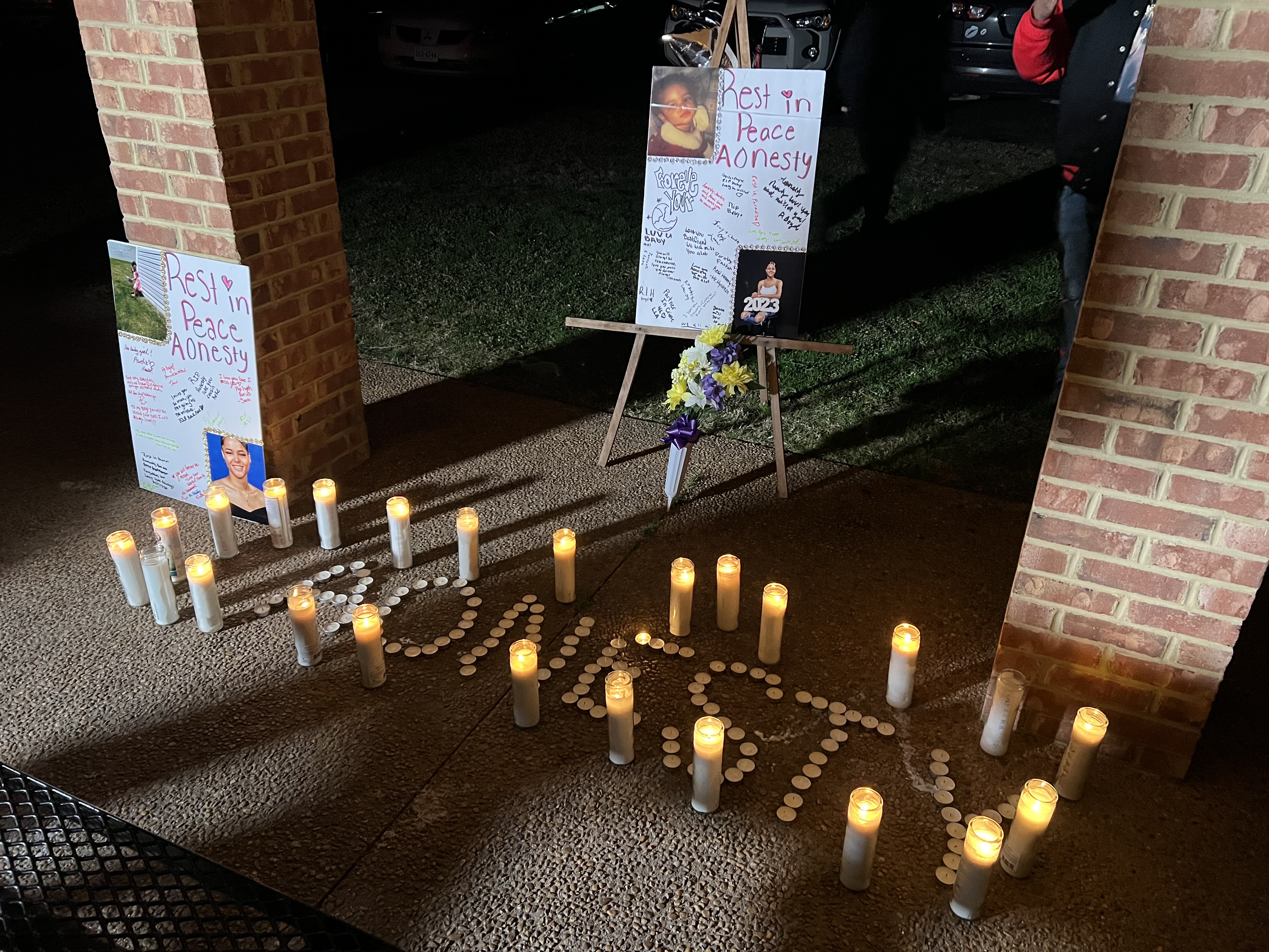 Vigil honoring Aonesty Selby