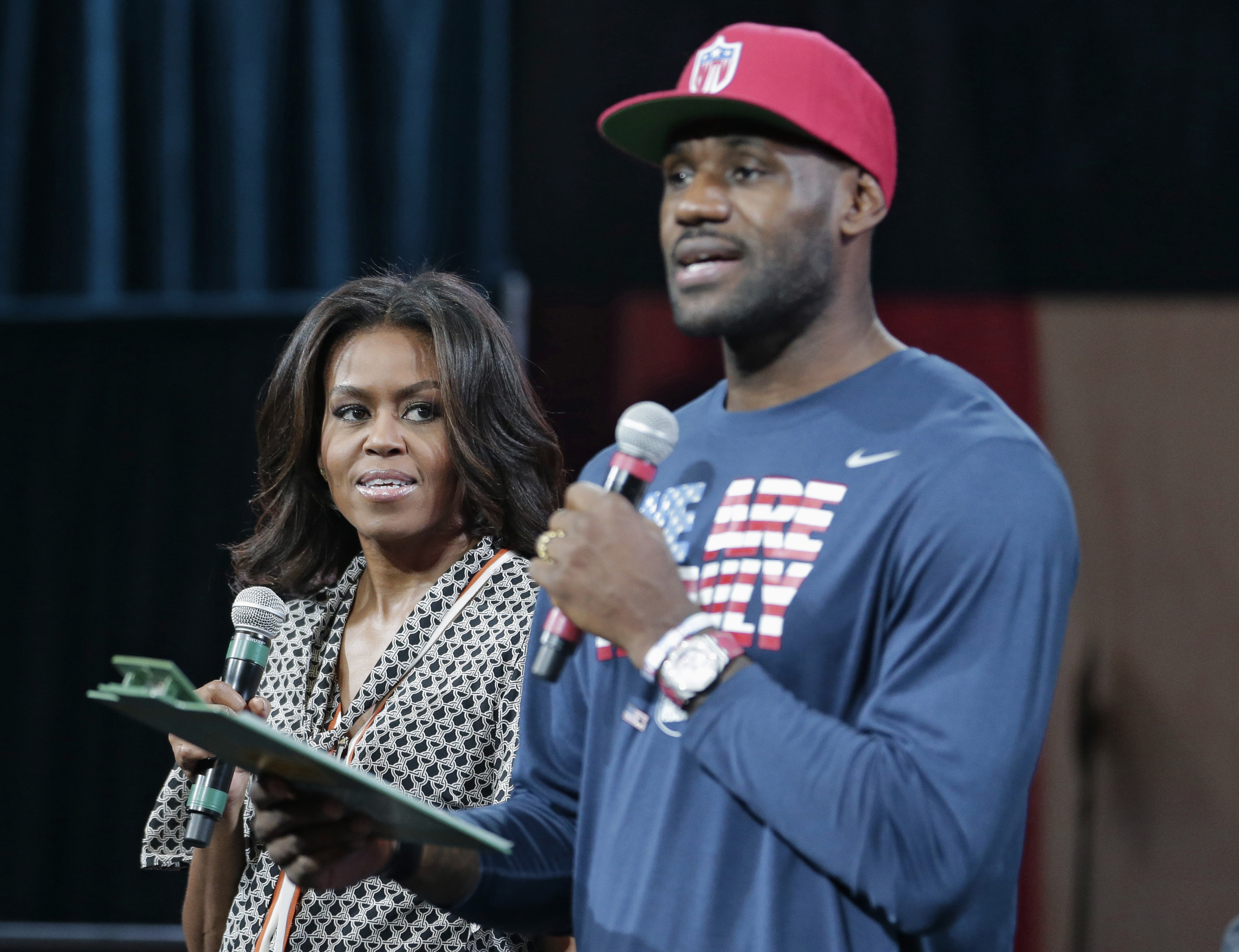 Michelle Obama and LeBron James