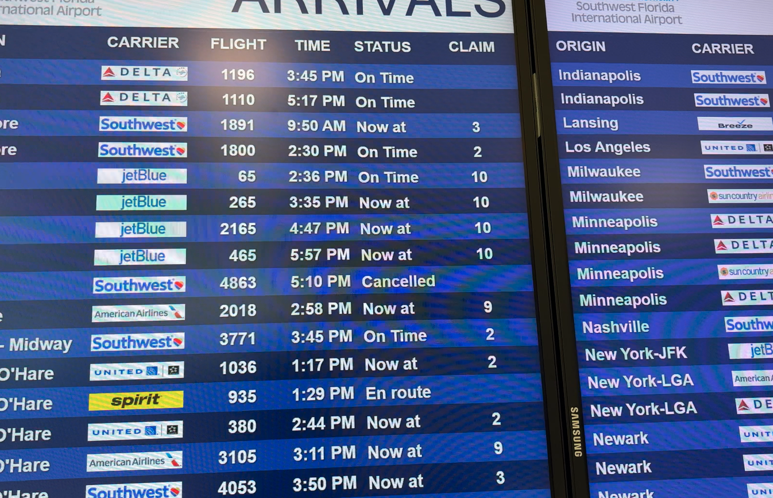 rsw delays and cancellations