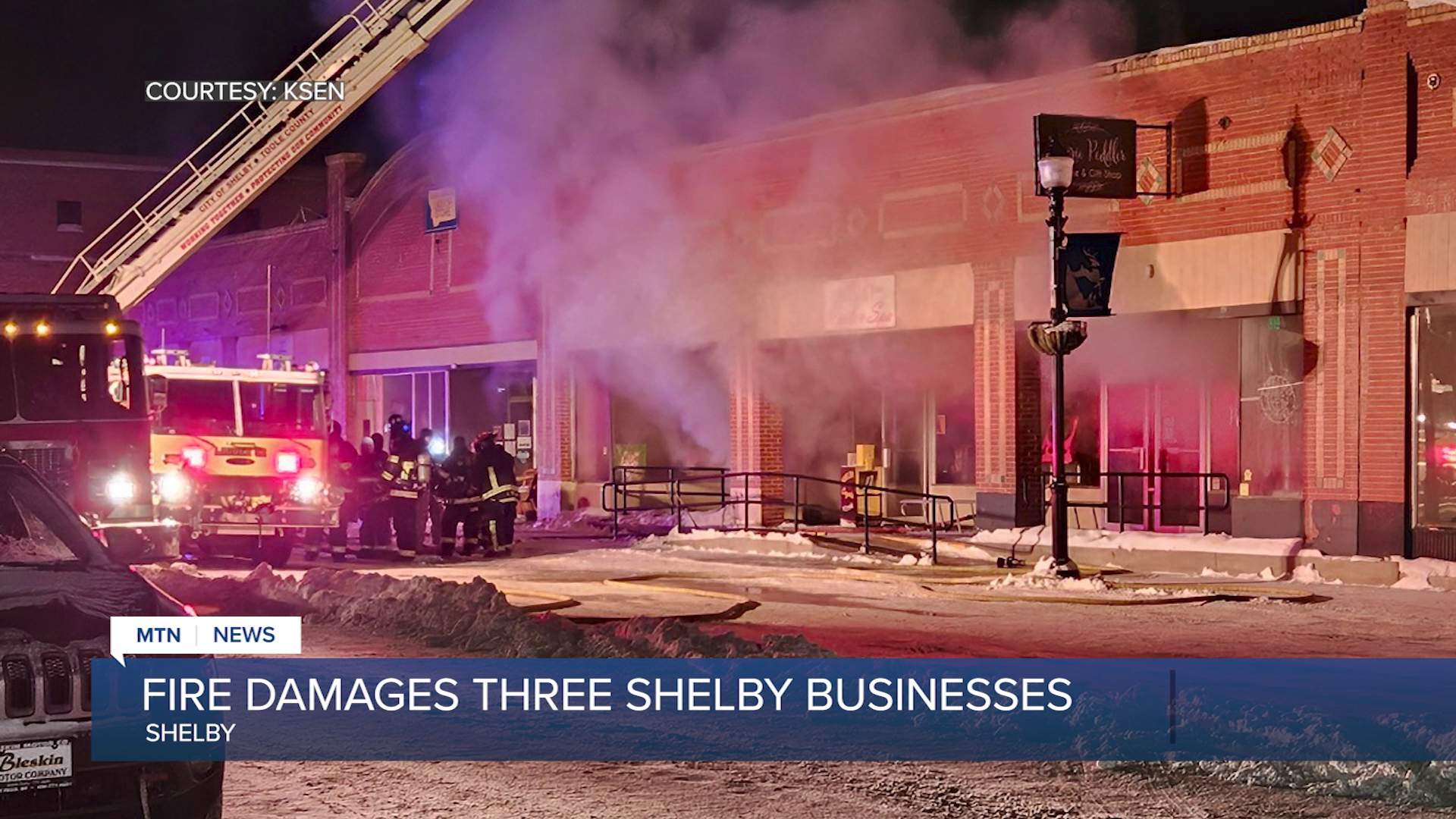 Fire hits several businesses in Shelby