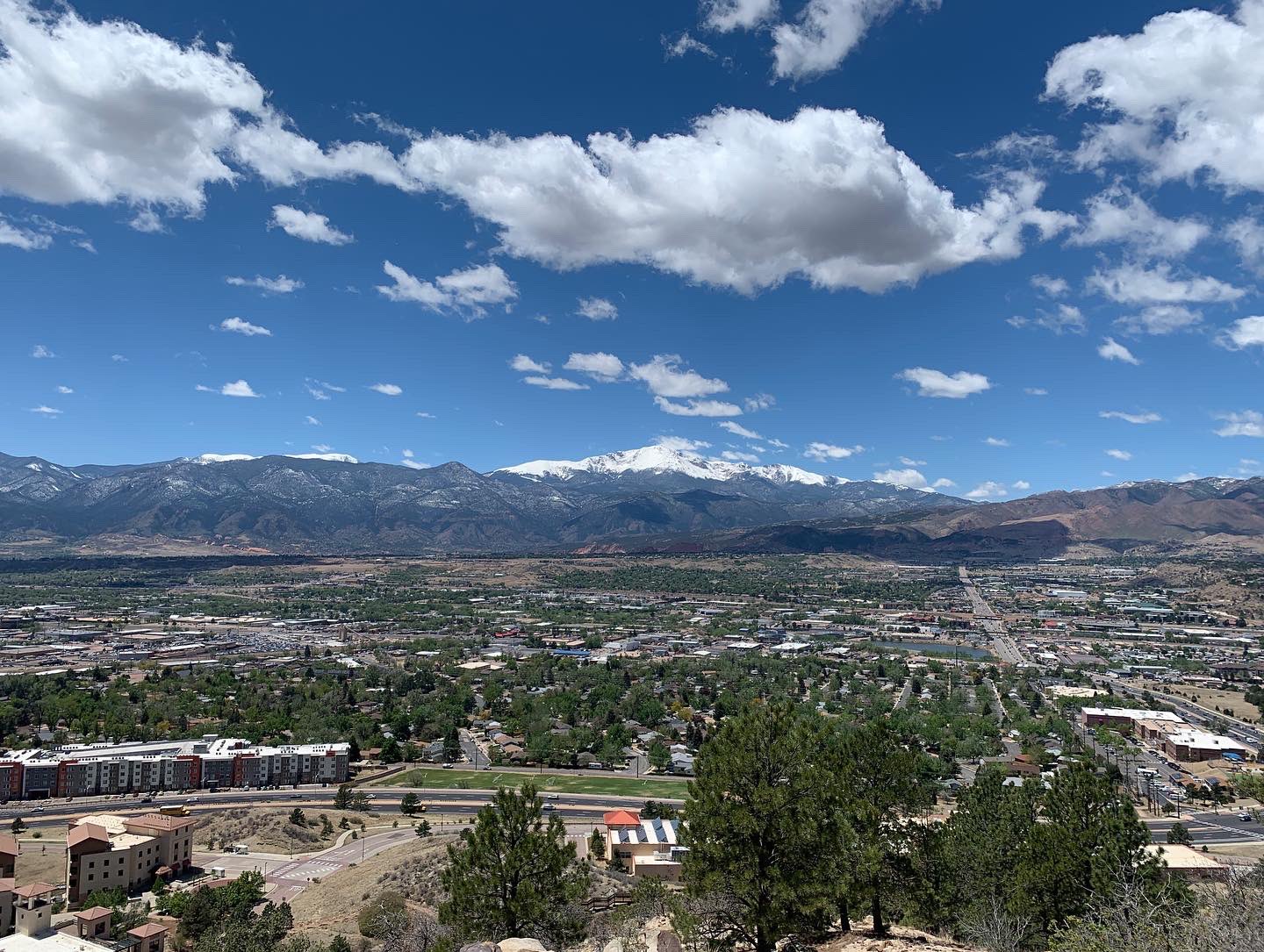 Pikes Peak from the summit of Peep Pop Mountain
