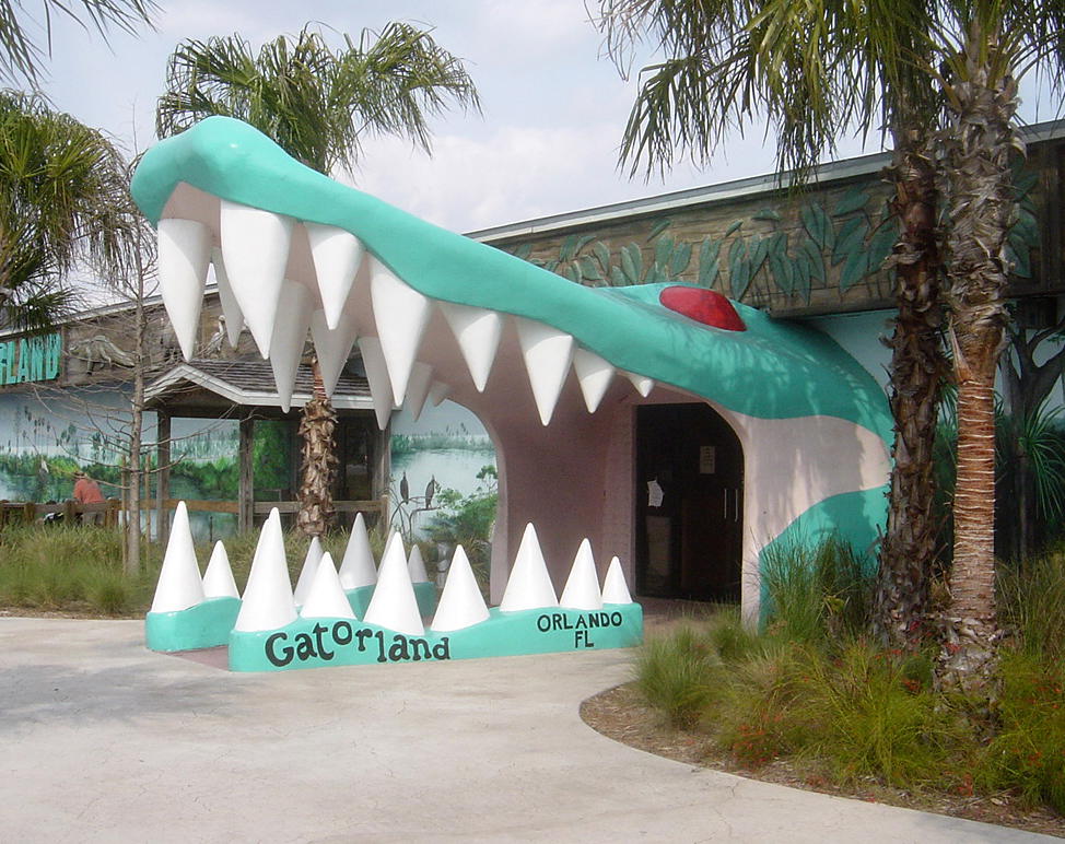 Gatorland theme park and wildlife preserve in Florida, located along South Orange Blossom Trail south of Orlando.