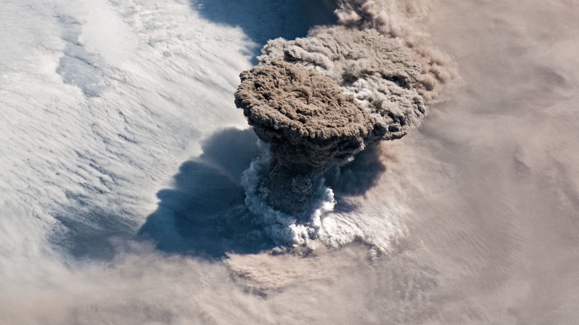Volcano from space CNN IMAGE