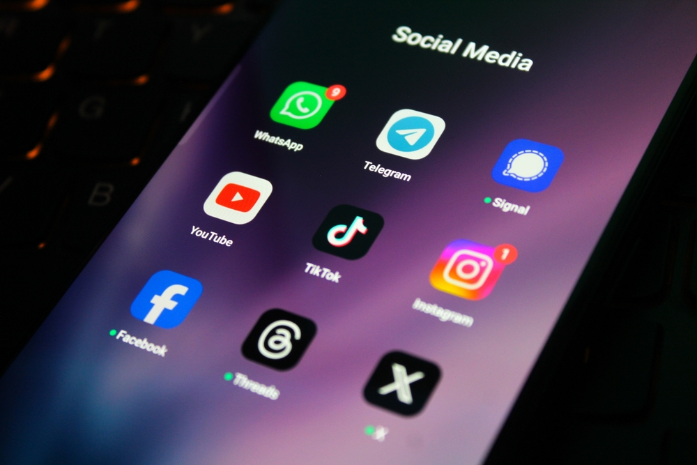 A collection of social media apps.