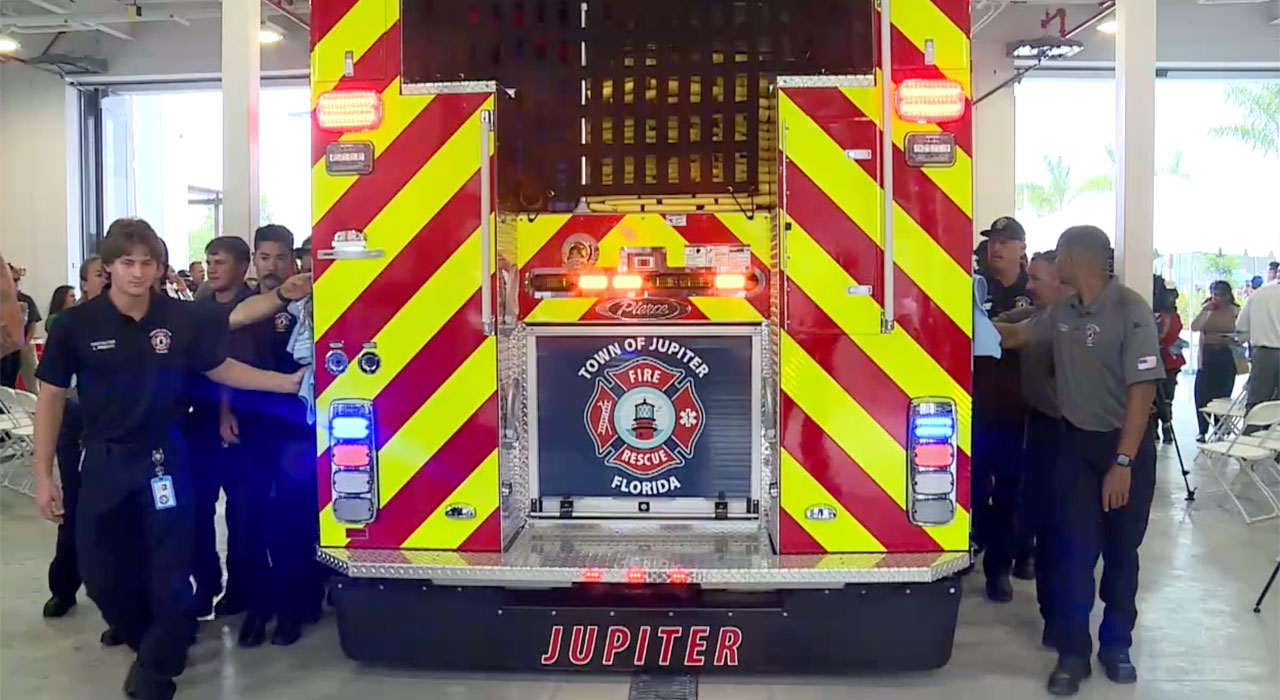 Jupiter Fire Rescue 'push in' ceremony 