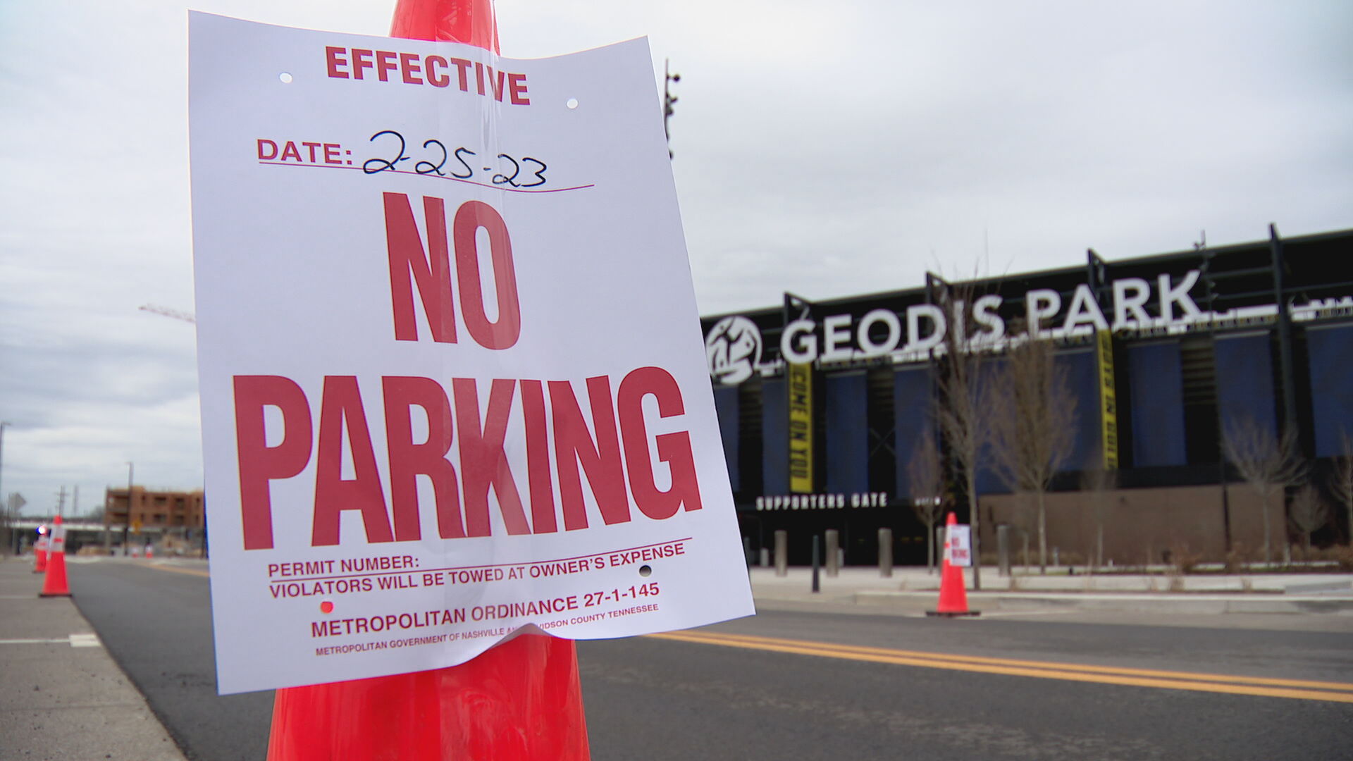 No parking Geodis Park