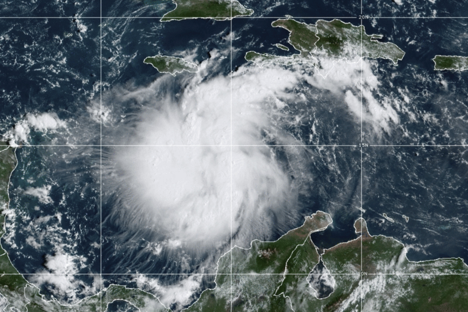 Tropical Storm Ian over the central Caribbean 