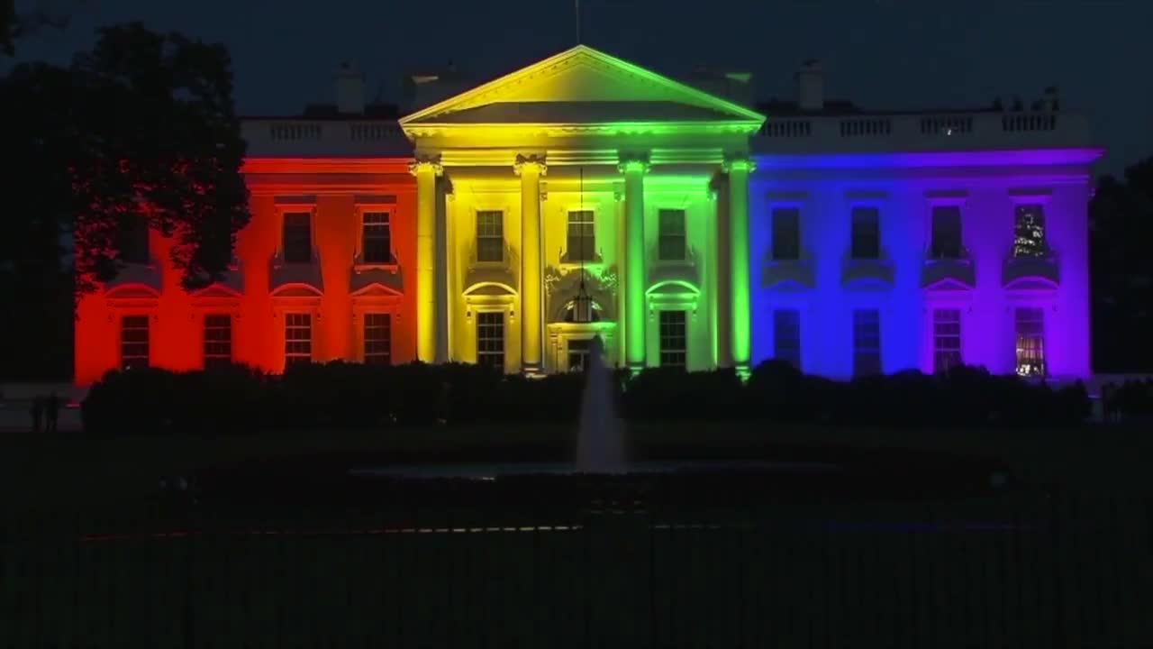 White House lit up to support the LGBTQ+ community