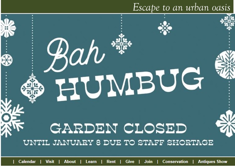 Lauritzen Gardens closed