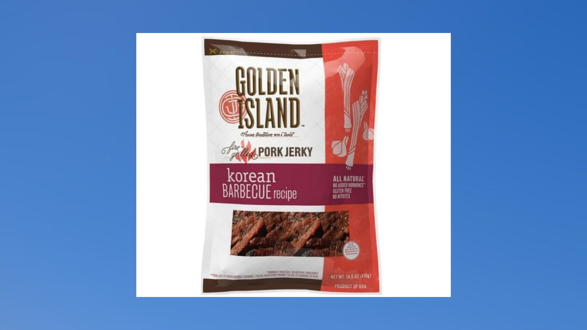 A package of recalled Goldan Island jerky.