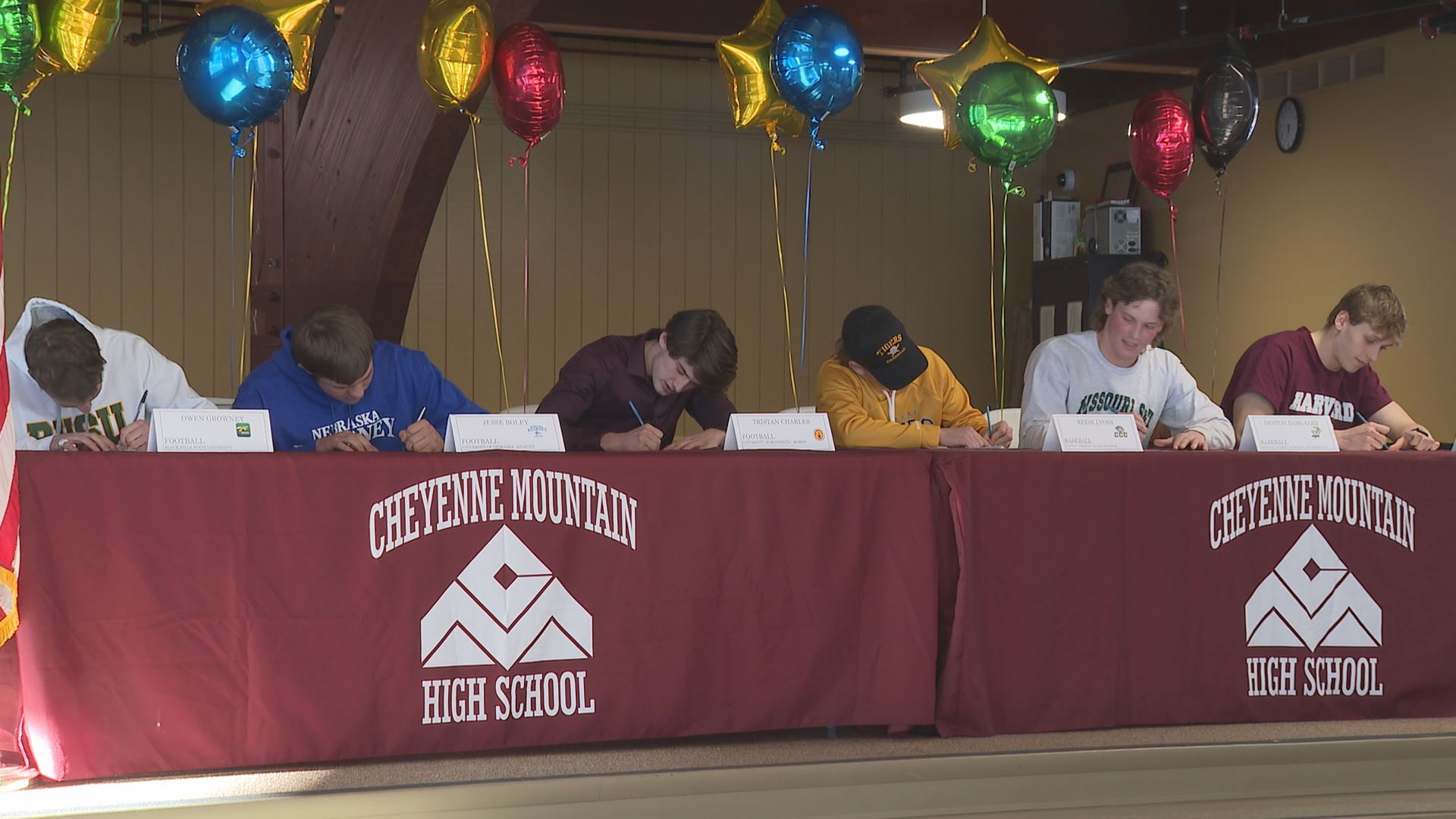 Seven Cheyenne Mountain Red-Tailed Hawks sign National Letters of Intent
