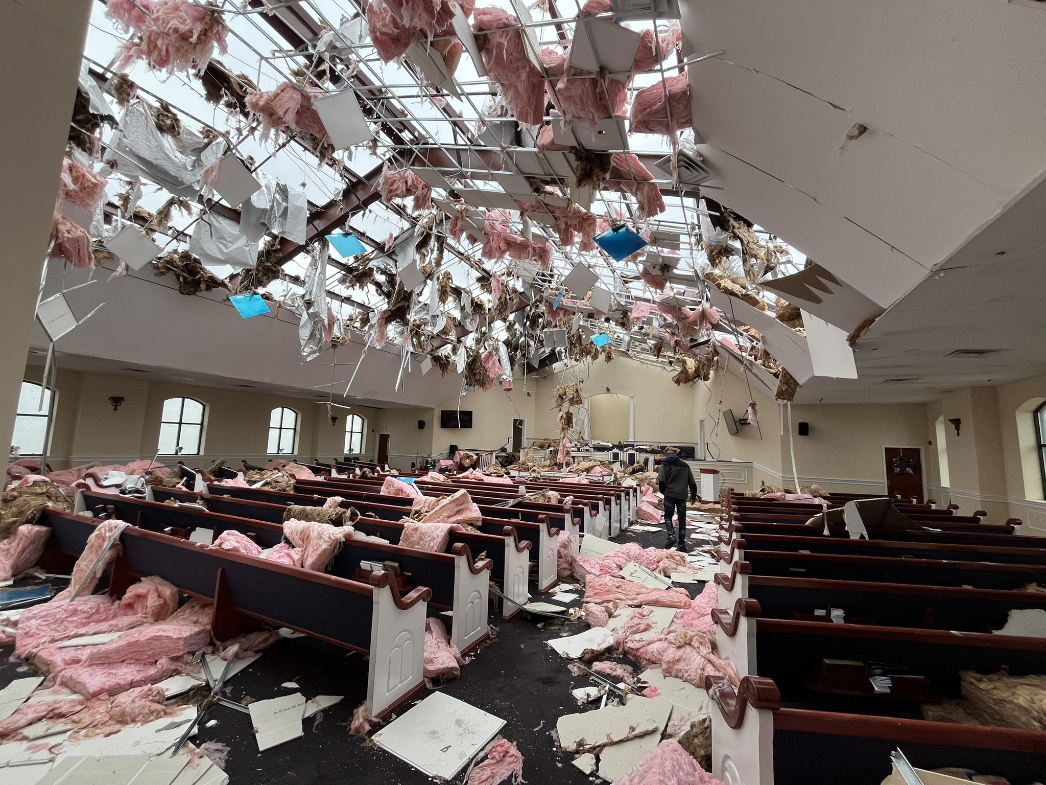 Mt. Olive Missionary Baptist Clarksville tornado