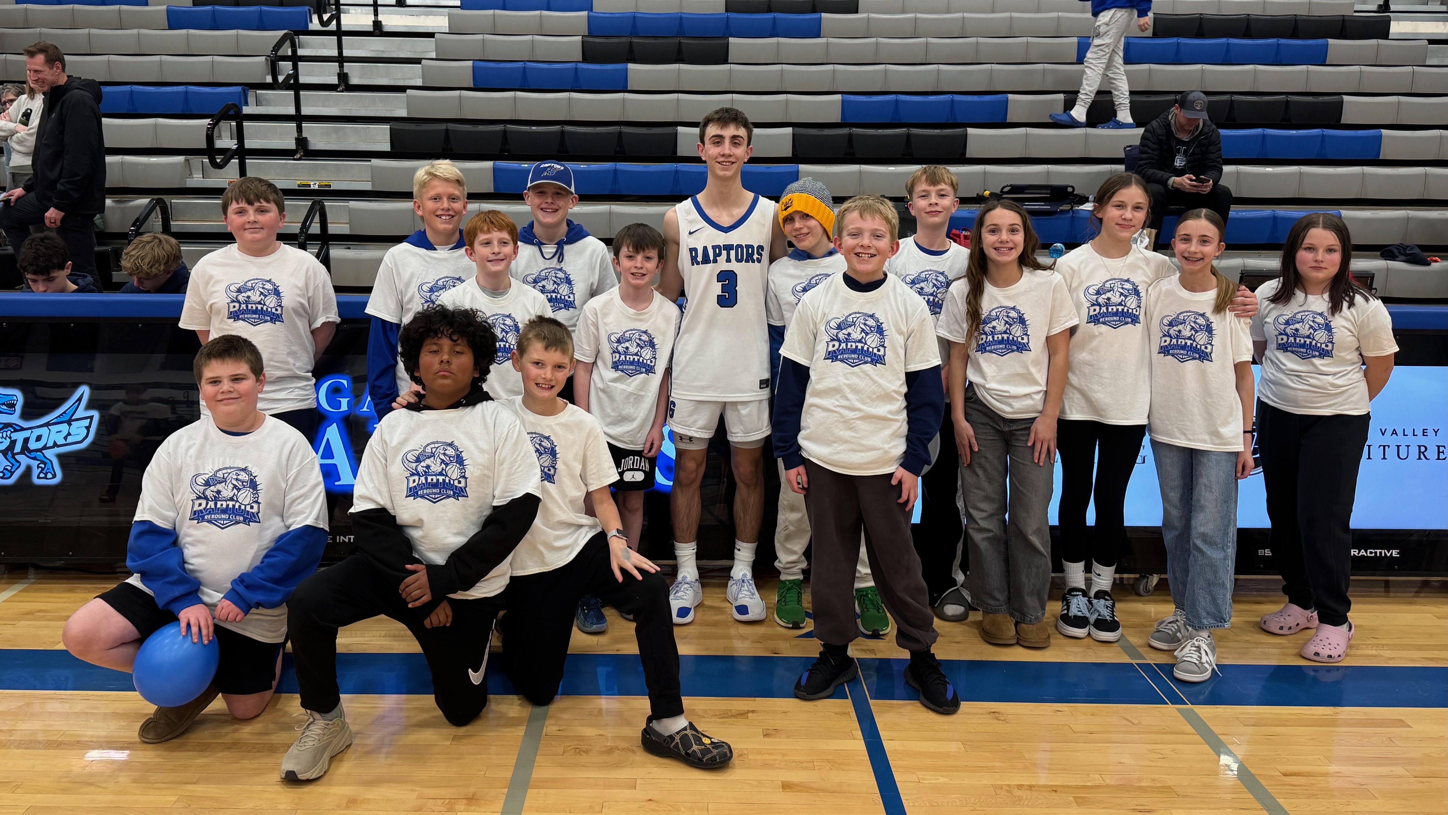 Ethan Waldo with the Raptor Rebound Club