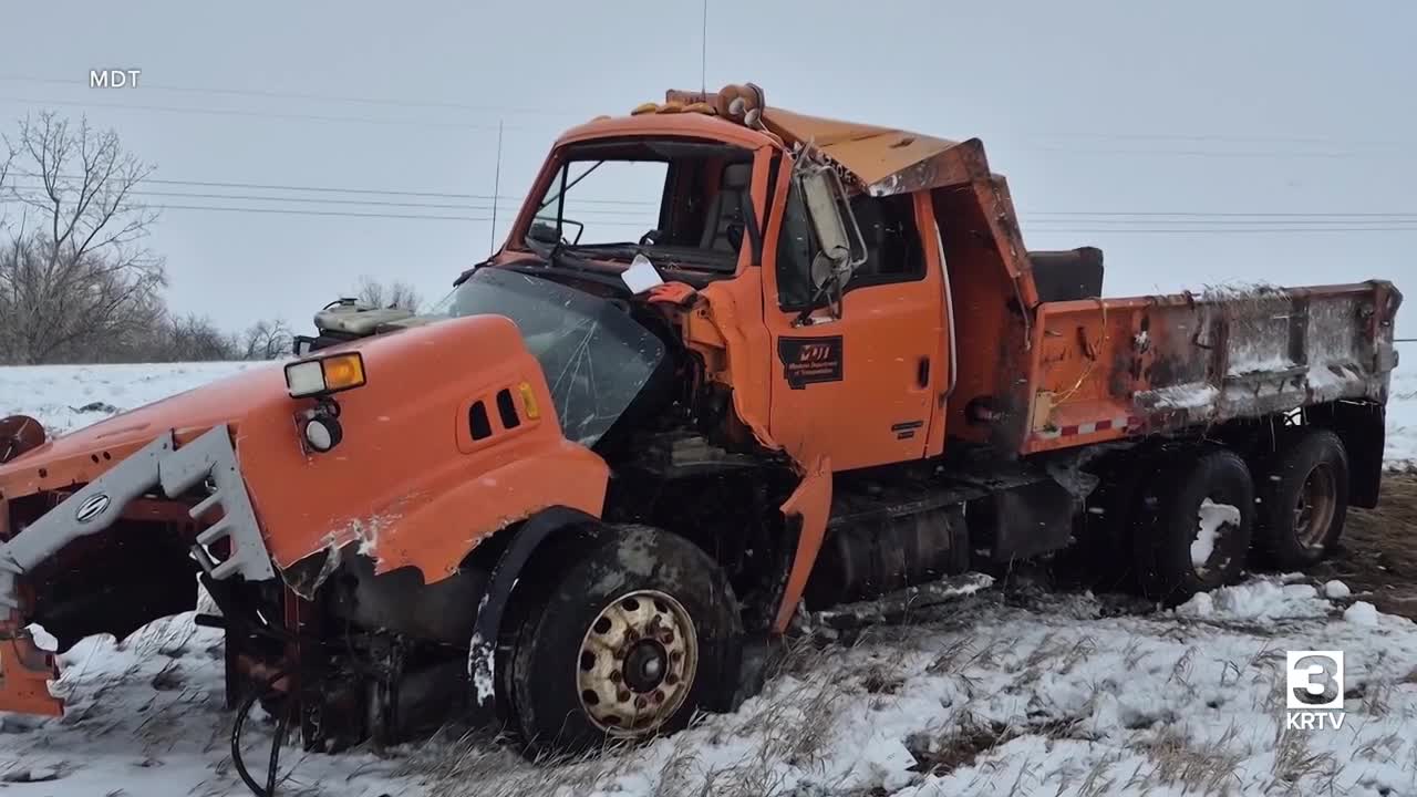 Several MDT snowplows were hit during weekend storm