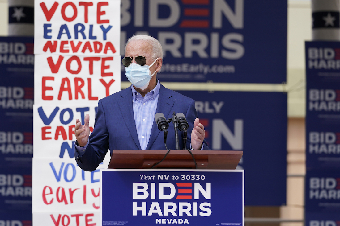 Biden to deliver remarks to supporters at drive-in event in Vegas