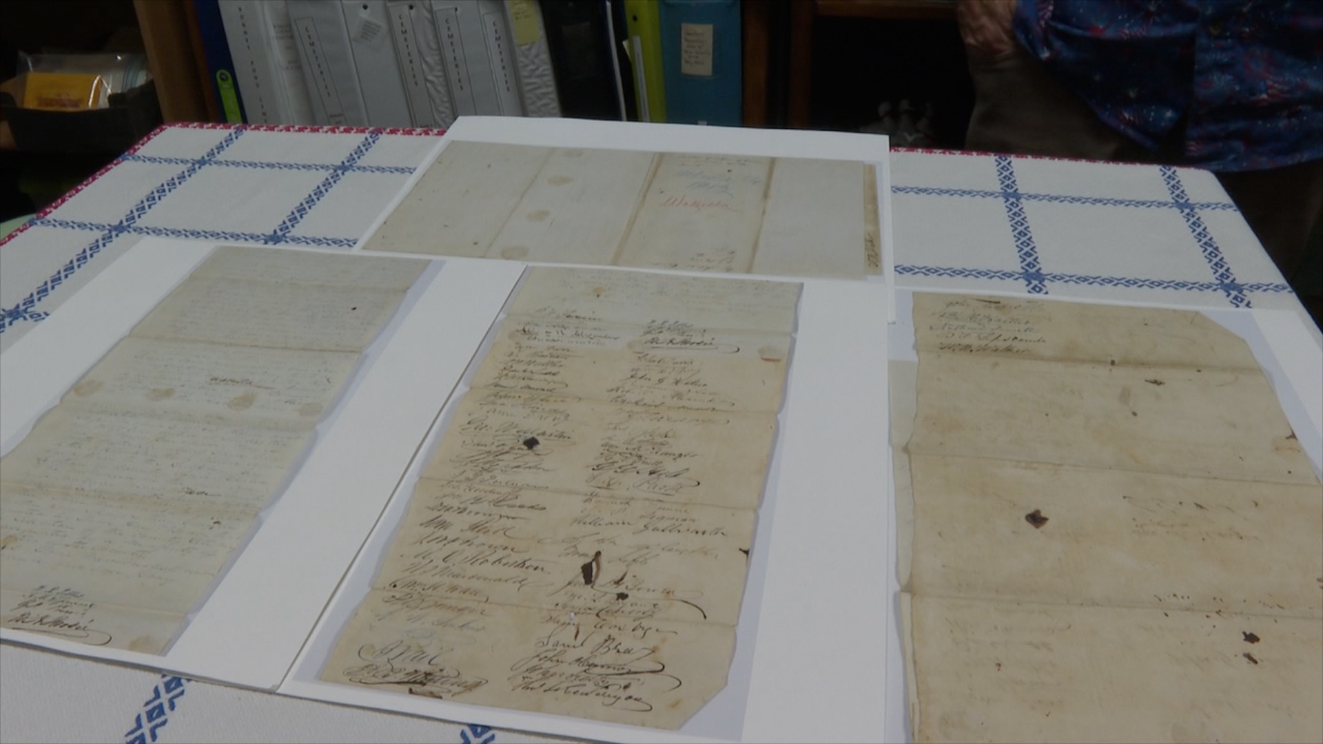Copies of a 1842 petition from residents to separate from Leon County to make Wakulla County