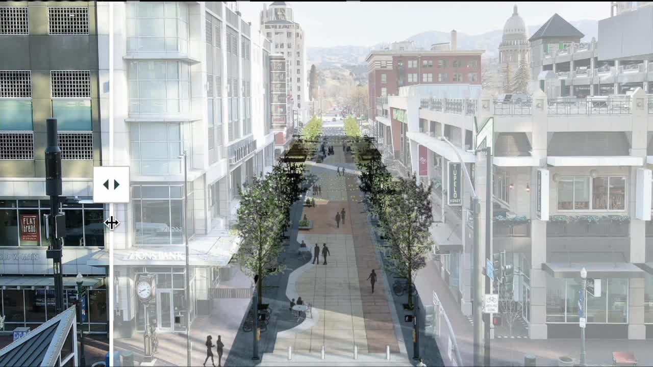 8th Street upgrades mockup in downtown Boise