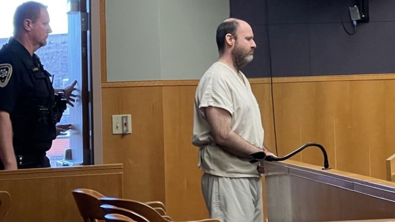 Shane Levi Cole Roberts is led into the courtroom on Friday during his sentencing hearing