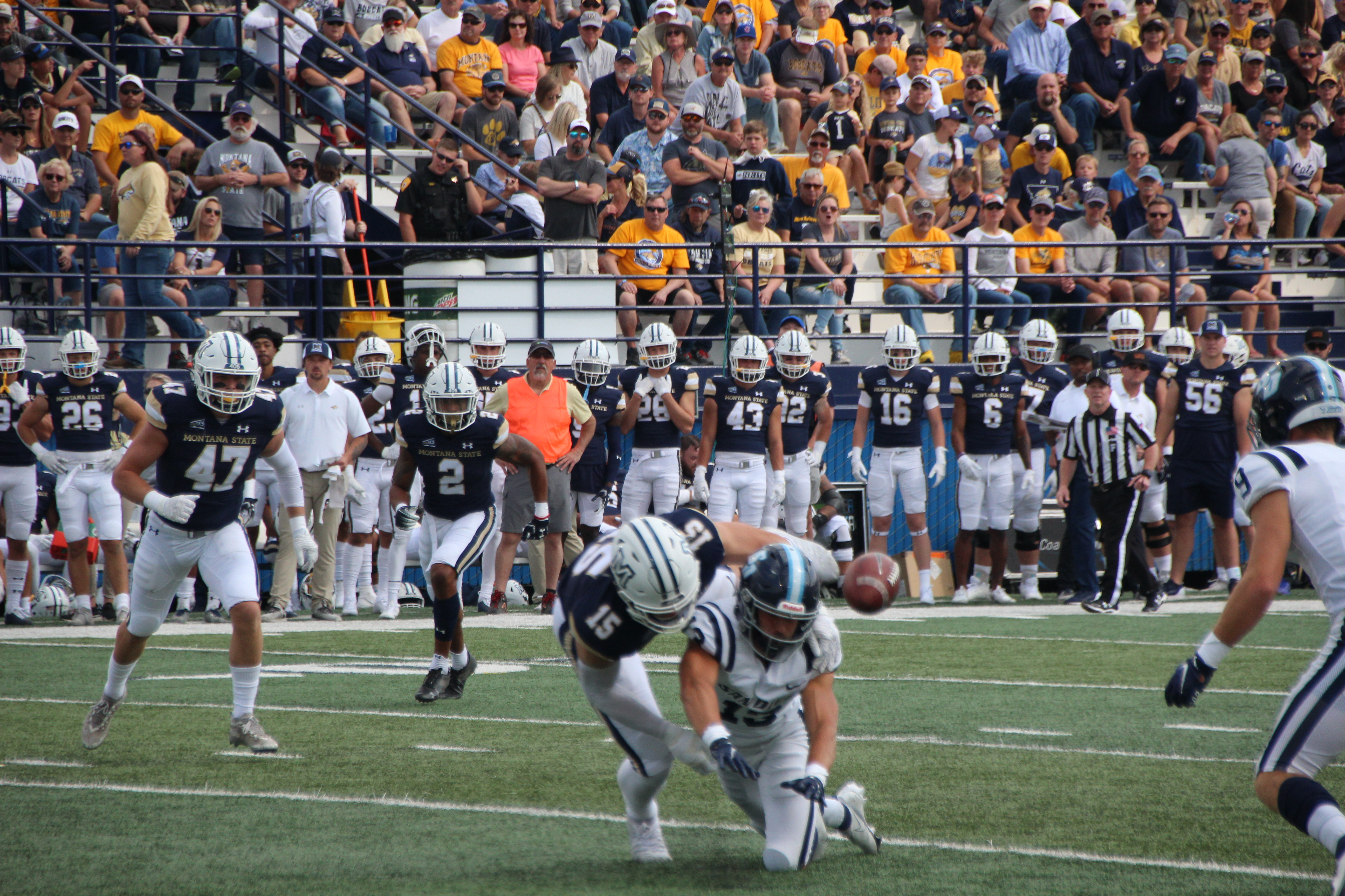 MSU LB Troy Andersen breaks up a pass