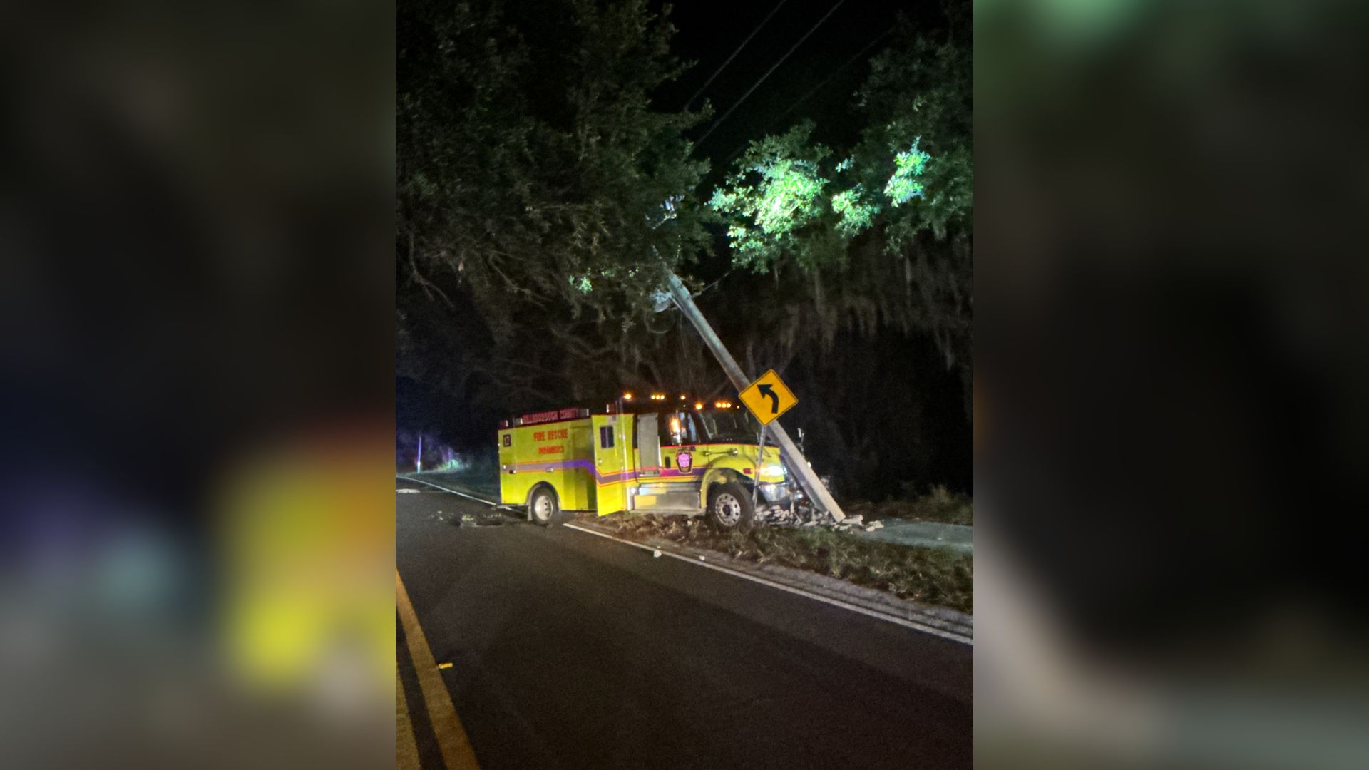 Man arrested in Hillsborough County accused of forcing ambulance to crash into utility pole