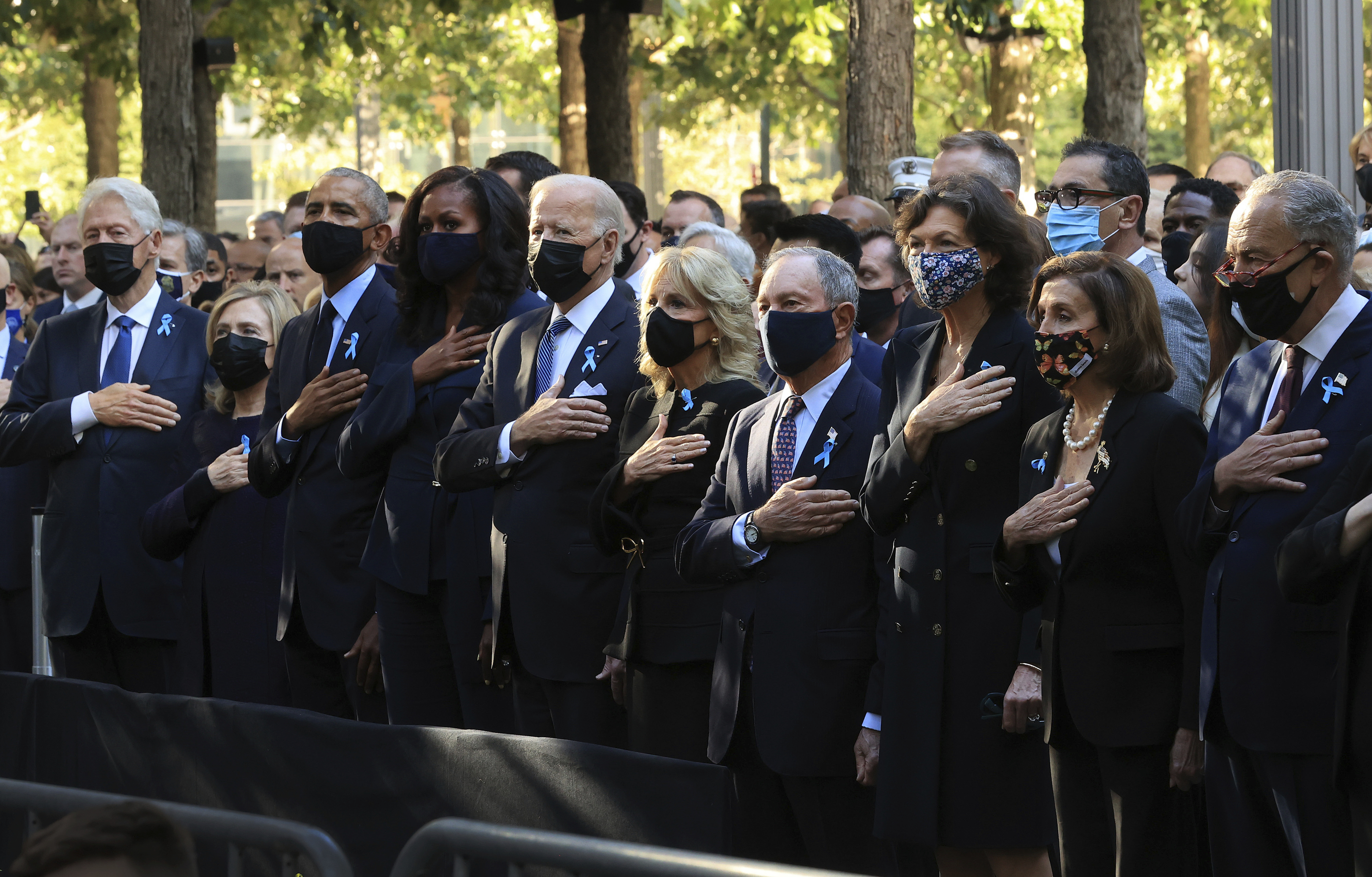 Joe Biden, Jill Biden, Barack Obama, Michelle Obama, Bill Clinton, Hillary Clinton, Michael Bloomberg, New York City Commemorates 20th Anniversary Of 9/11 Terror Attacks