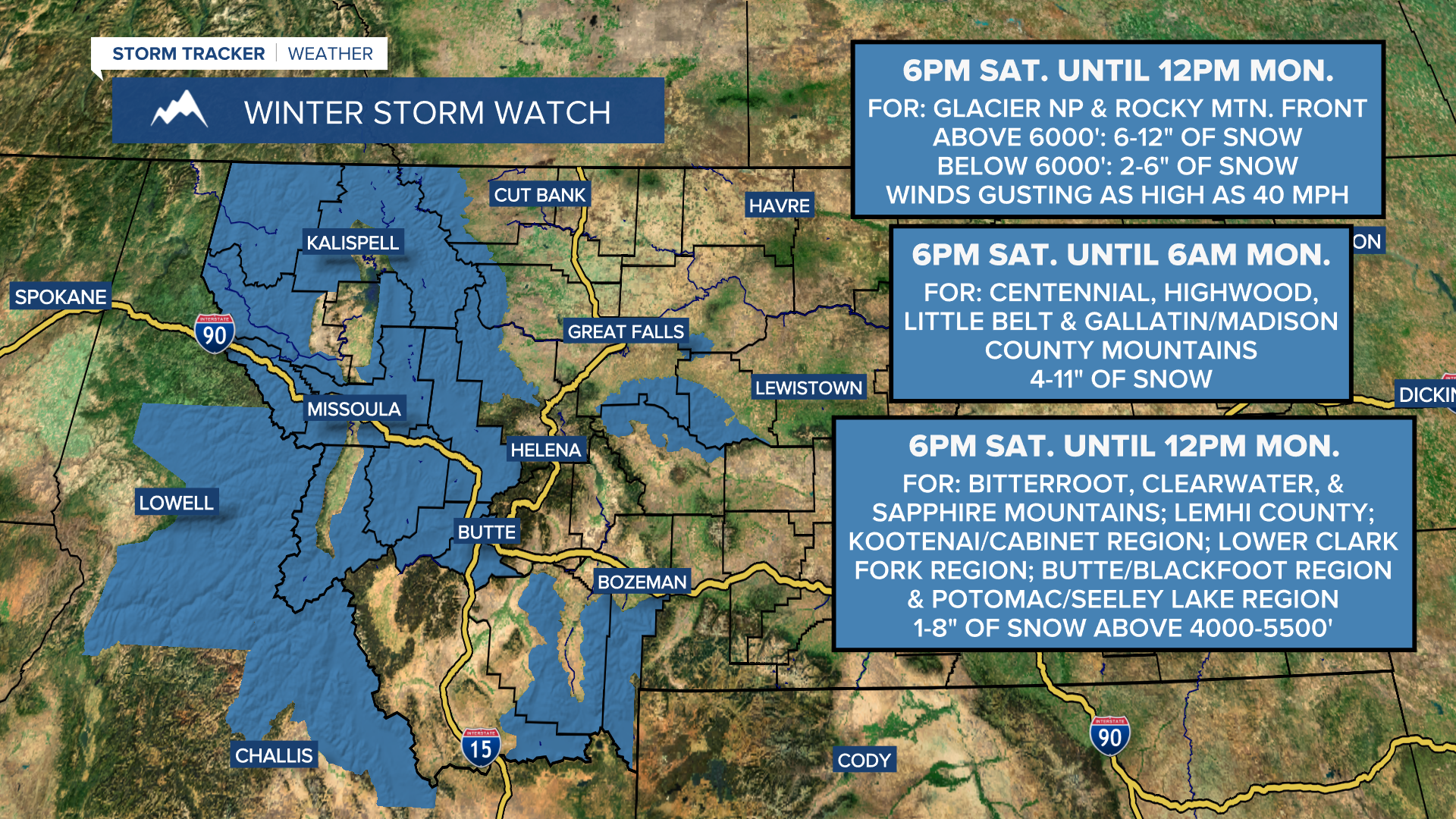 Winter Storm Watches 10-9-25