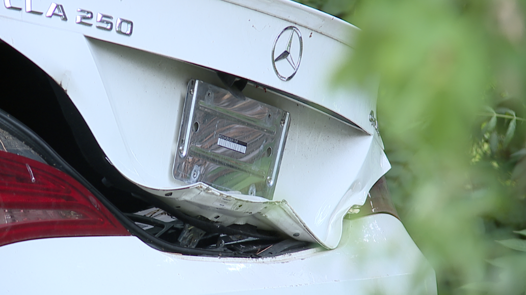 Mercedes Benz among the items piling up on Linden Heights Avenue
