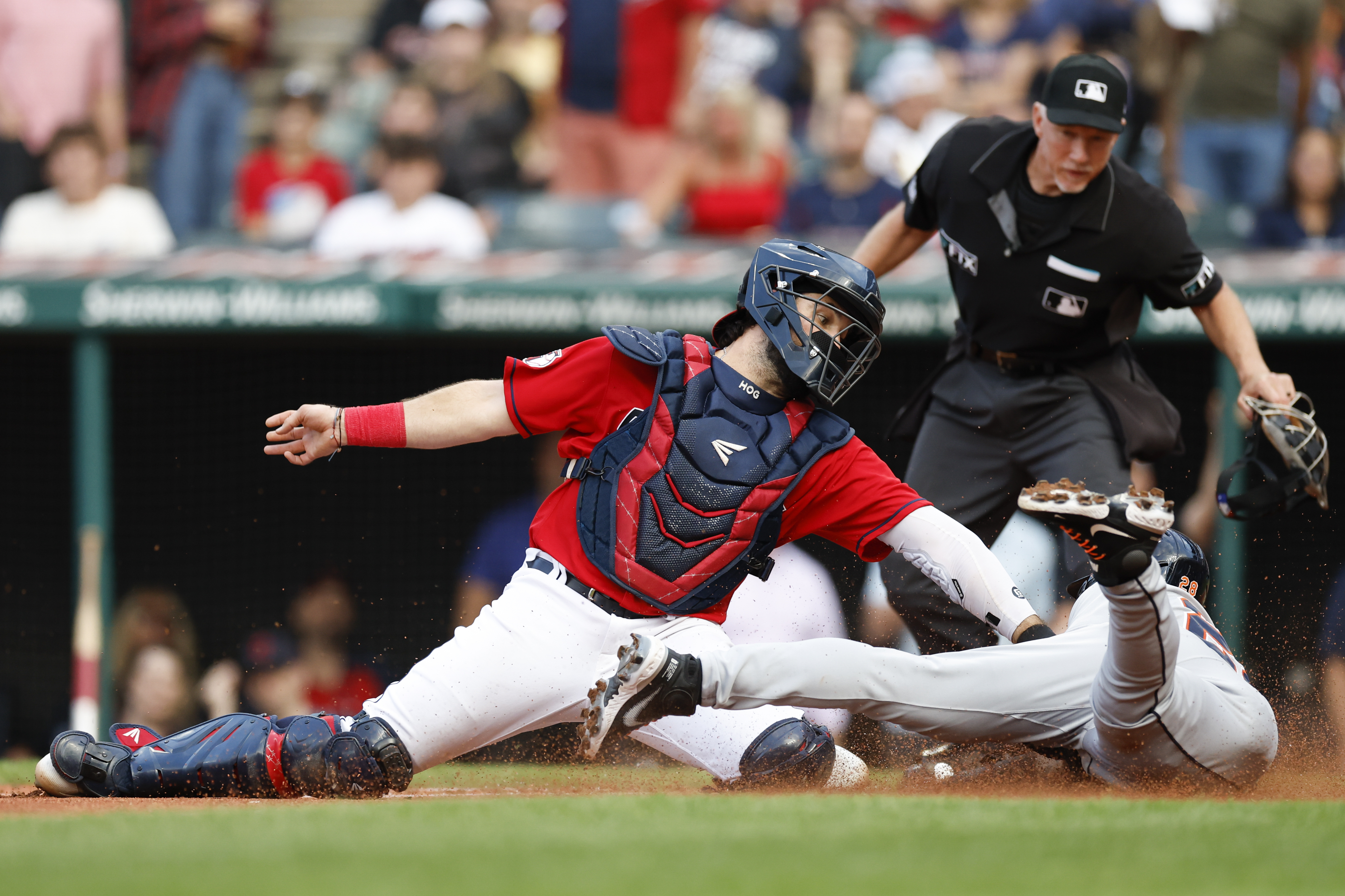 Javier Baez, Austin Hedges, Lance Barksdale Tigers Guardians Baseball
