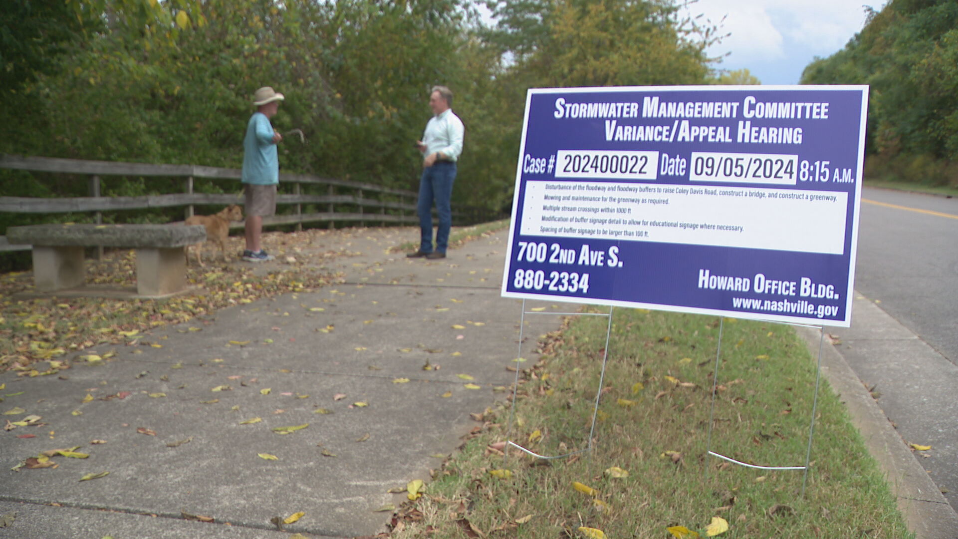 Stormwater meeting sign 