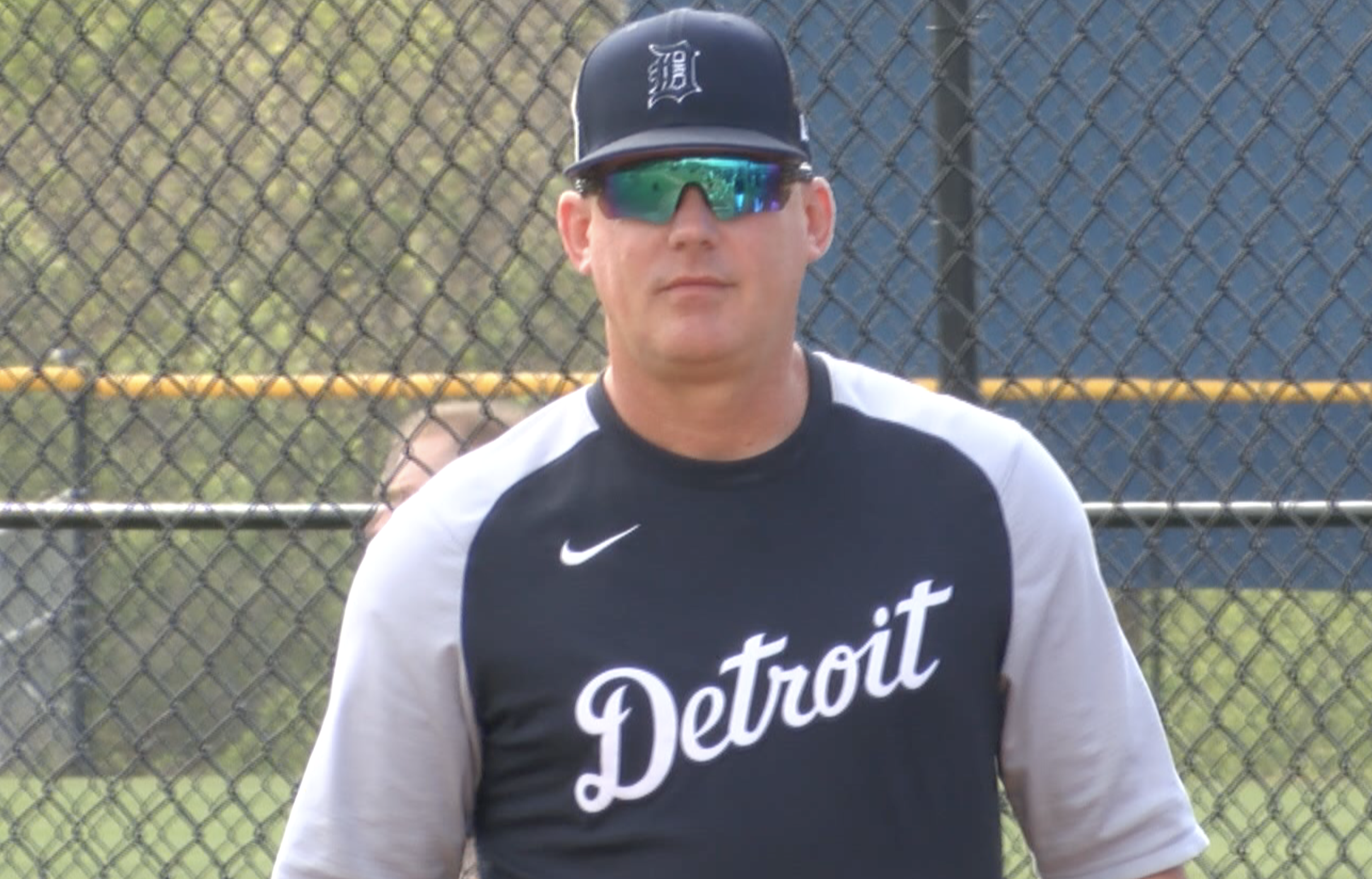 AJ Hinch at Tigers spring training