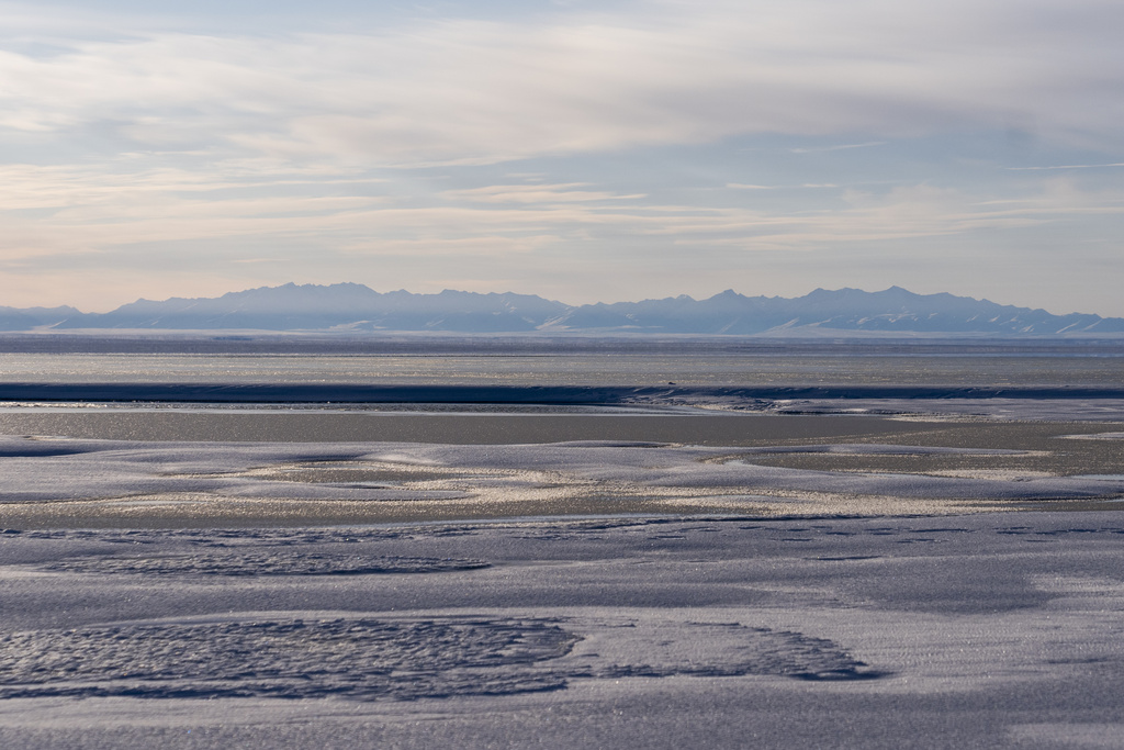 The Kaktovik Lagoon and the Brooks Range mountains of the Arctic National Wildlife Refuge are seen in Kaktovik, Alaska, Oct. 15, 2024.