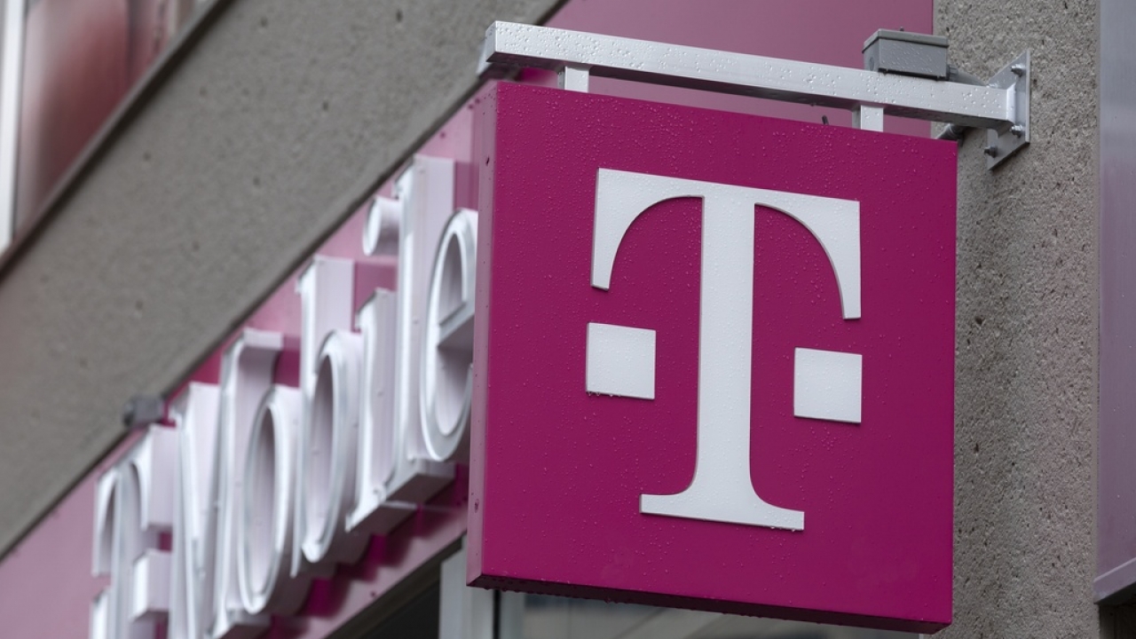 The T-Mobile logo is seen on a storefront, Oct. 14, 2022, in Boston.