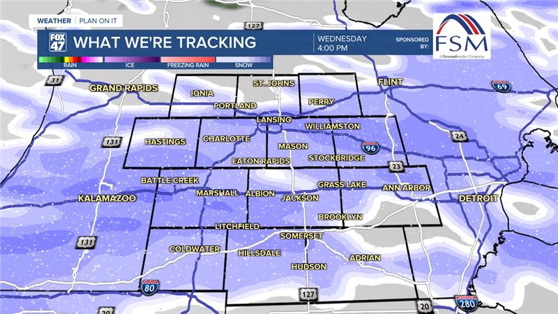 More snowfall expected Wednesday across Mid-Michigan with light accumulations possible
